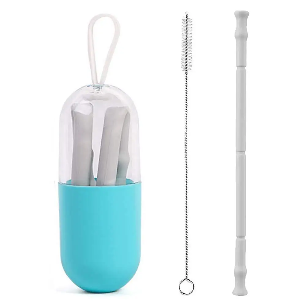 RASABOX - Reusable Silicone Collapsible Straws with Carrying Case and Cleaning Brush, BPA Free
RASABOX - Reusable Silicone Collapsible Straws with Carrying Case and Cleaning Brush, BPA Free