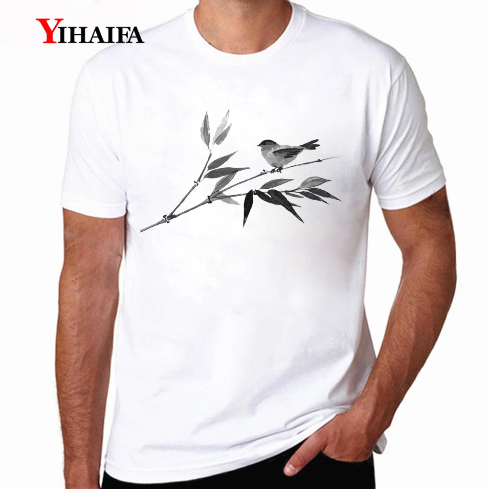 Casual New T-Shirt Mens Ink Bird Tree Graphic Tees Printed Tee Shirts Summer Short Sleeve Streetwear White Tops
Casual New T-Shirt Mens Ink Bird Tree Graphic Tees Printed Tee Shirts Summer Short Sleeve Streetwear White Tops