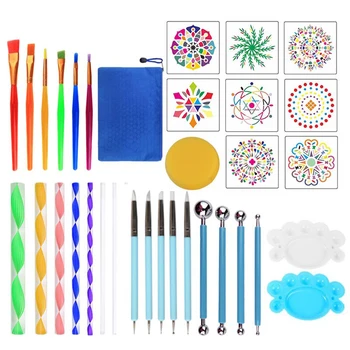 35pcs Mandala Dotting Tools Rock Painting Kit Nail Art DIY Pen Brush Stencil Dot Painting Tools
35pcs Mandala Dotting Tools Rock Painting Kit Nail Art DIY Pen Brush Stencil Dot Painting Tools
