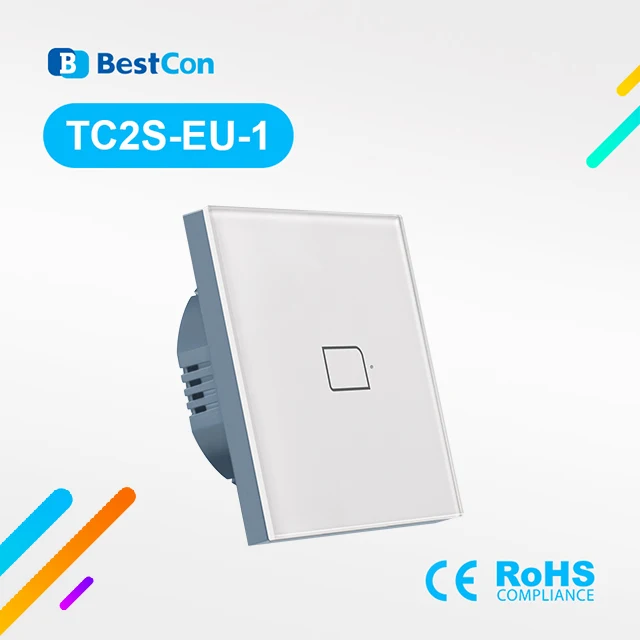 

BroadLink Bestcon TC2S 1gang Single Line Smart Remote Touch Switch EU Works with Alexa Google Assistant IFTTT