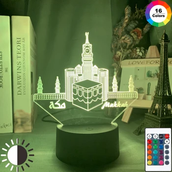 Mosque Model Led Night Light 3d Illusion Color Changing Bedroom Nightlight Unique Gift for Muslims Home Decor Table Night Lamp
Mosque Model Led Night Light 3d Illusion Color Changing Bedroom Nightlight Unique Gift for Muslims Home Decor Table Night Lamp