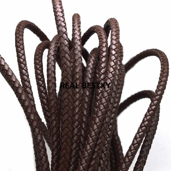 2m/lot approx: 6mm brown Round Genuine Braided Leather Cord Diy Bracelet Findings Real Cow Leather Cords Rope Jewelry Making diy 
2m/lot approx: 6mm brown Round Genuine Braided Leather Cord Diy Bracelet Findings Real Cow Leather Cords Rope Jewelry Making diy