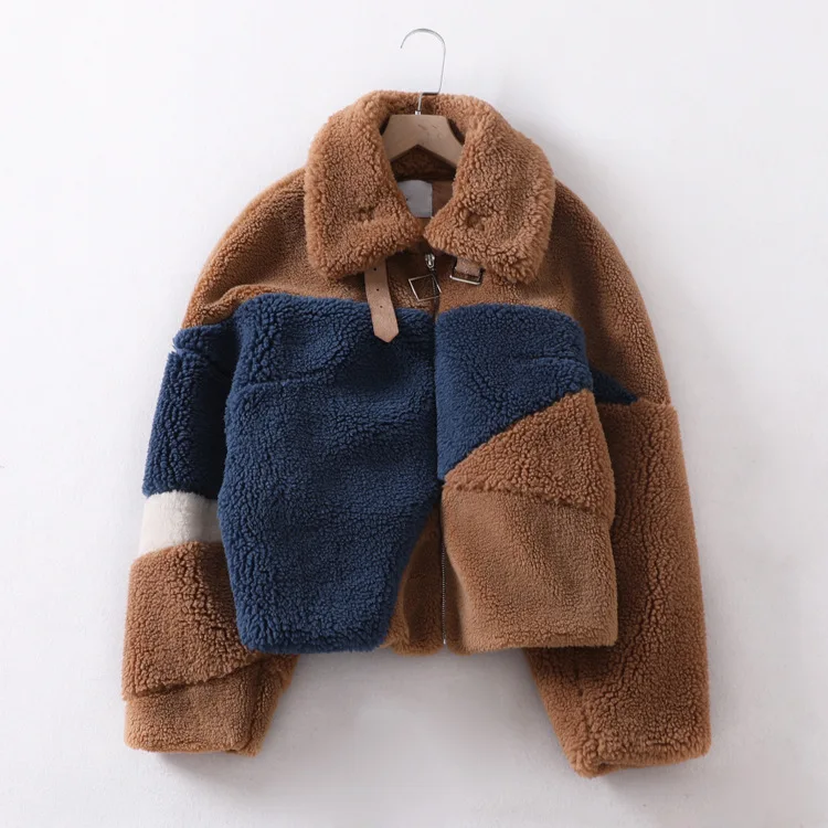 A Generation of 2019 New Products Fur Contrast Color Zipper Thick Joint Loose-Fit Jacket Short Coat Entity
A Generation of 2019 New Products Fur Contrast Color Zipper Thick Joint Loose-Fit Jacket Short Coat Entity