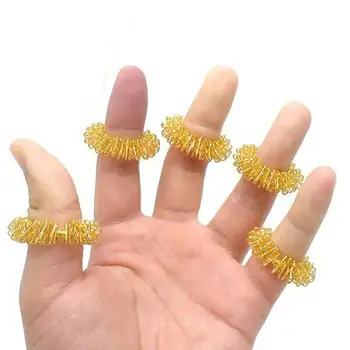 Elastic Spring Finger Massage Ring Acupuncture Ring Health Care Body Massager Relax Hand Massage Finger lose Weight 
Elastic Spring Finger Massage Ring Acupuncture Ring Health Care Body Massager Relax Hand Massage Finger lose Weight