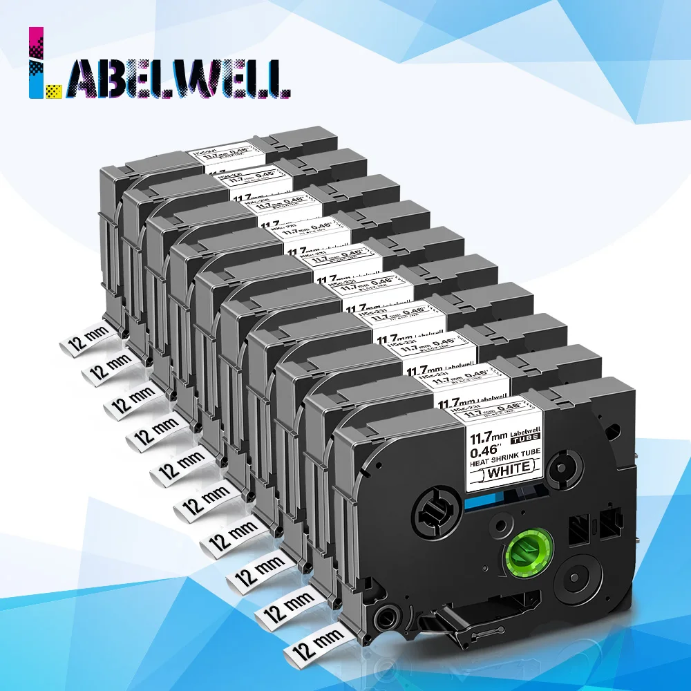 Labelwell 10x compatible 12mm hse-231 hse231 Heat Shink Tube Label Tape tze 231 printer ribbon for Brother p-touch label printer
Labelwell 10x compatible 12mm hse-231 hse231 Heat Shink Tube Label Tape tze 231 printer ribbon for Brother p-touch label printer