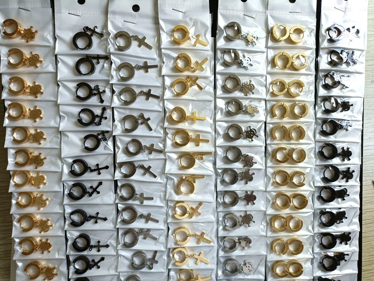 Фото Серьги-подвески из нержавеющей стали 48 пар (96 шт.) | Украшения и аксессуары