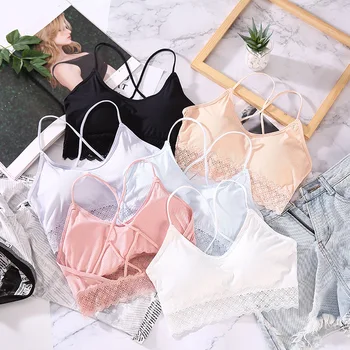 New Ice Muscle Thread Seamless Underwear With Chest Pad Wrapped Chest Tube Top Lace Cross Straps Beauty Back Vest Women Bra Bh
New Ice Muscle Thread Seamless Underwear With Chest Pad Wrapped Chest Tube Top Lace Cross Straps Beauty Back Vest Women Bra Bh