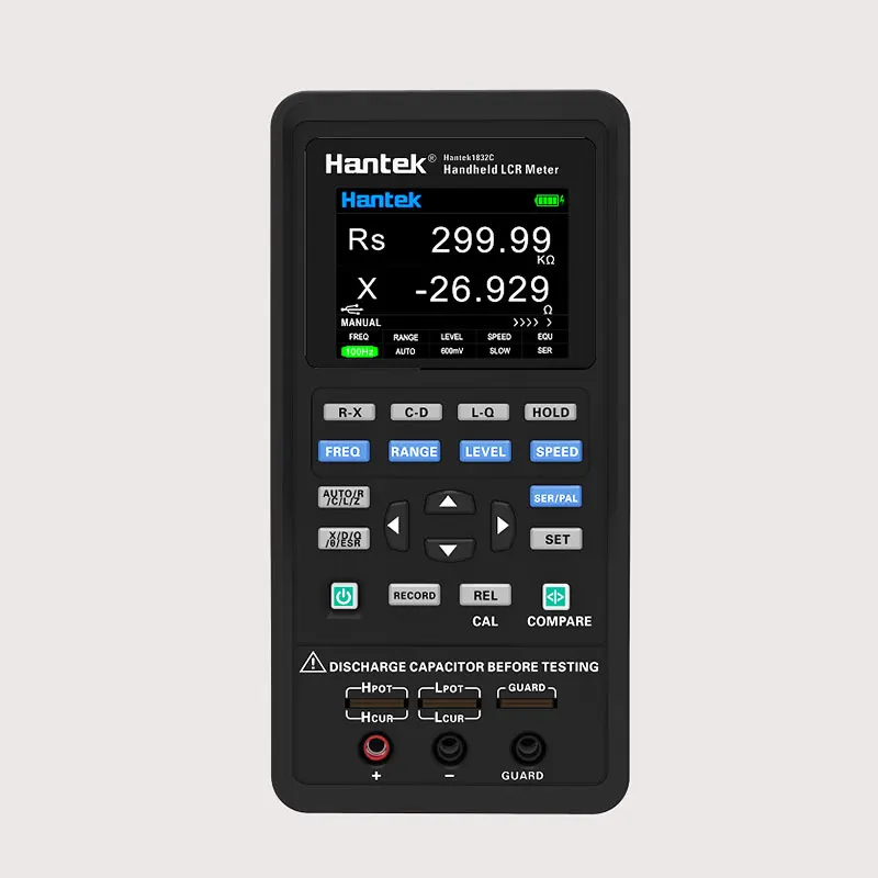Hantek1832C/Hantek1833C Digital LCR Mester Portable Handeld Inductance Capacitance Resistance Measurement Tester Tools
Hantek1832C/Hantek1833C Digital LCR Mester Portable Handeld Inductance Capacitance Resistance Measurement Tester Tools