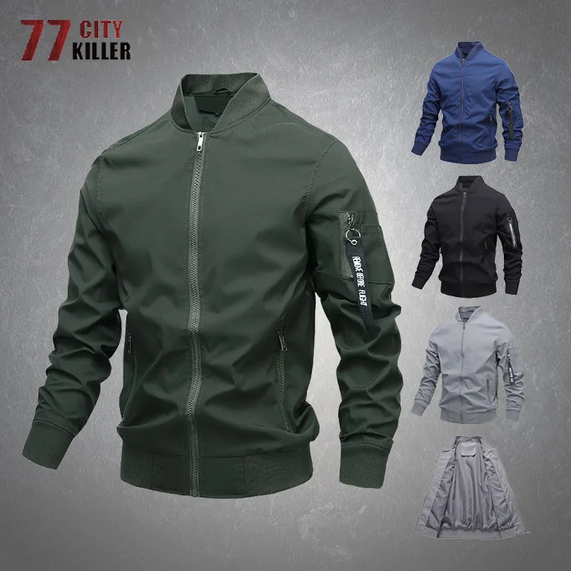Casual Jacket Men Multiple Pockets Solid Color Stand Collar Coats Male Field Combat Bomber Light Tactical Military Mens Jackets
Casual Jacket Men Multiple Pockets Solid Color Stand Collar Coats Male Field Combat Bomber Light Tactical Military Mens Jackets