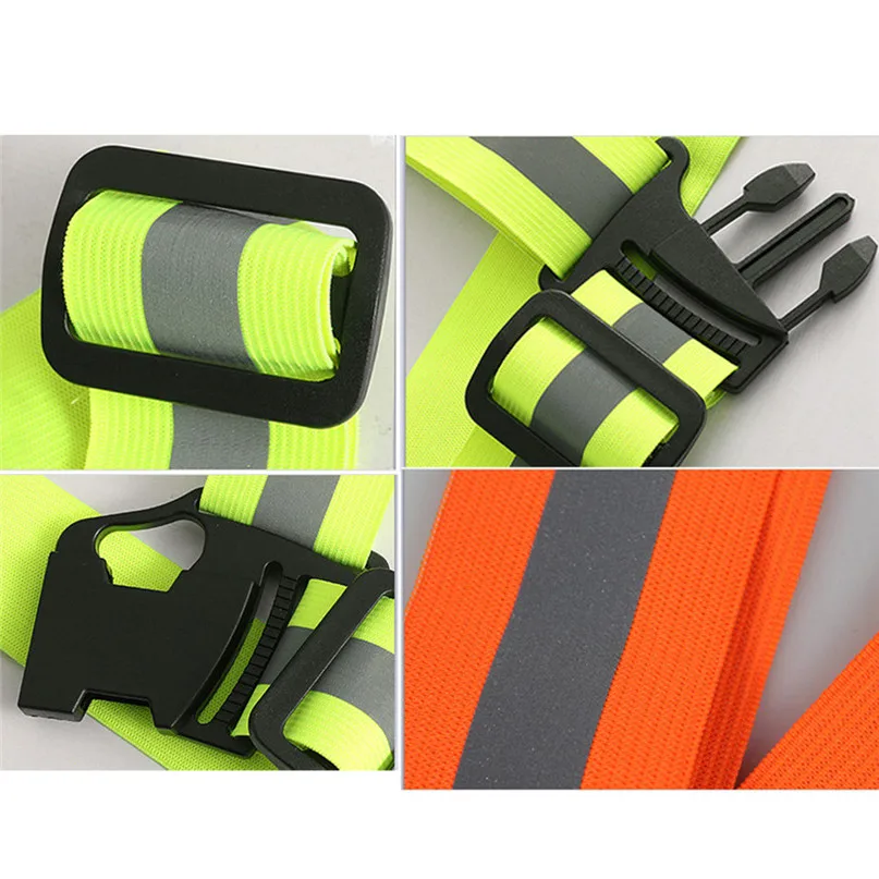 Adjustable Safety Security High Visibility Reflective Vest Gear Stripes Jacket Night Running Wholesale #2A26 (2)