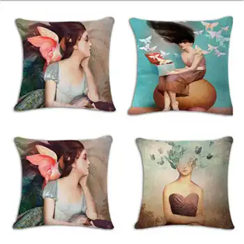 Girl Personage Painter Cotton Linen Throw Pillow Case Cushion Case Home 18" Room Decor Single Sides Printing
Girl Personage Painter Cotton Linen Throw Pillow Case Cushion Case Home 18" Room Decor Single Sides Printing