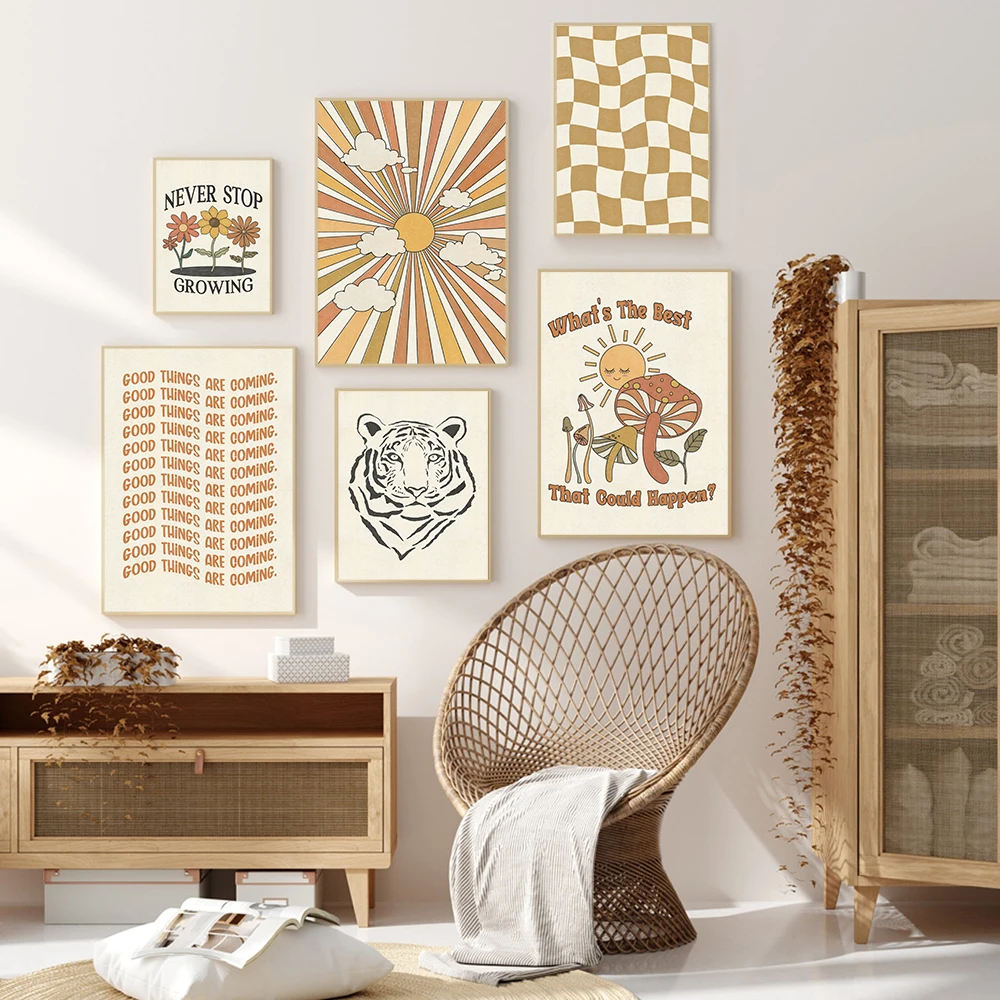 Never Stop Growing Text Quote Poster Retro Boho Line Art Mushroom Canvas Painting Modern Wall Picture for Living Room Home Decor
Never Stop Growing Text Quote Poster Retro Boho Line Art Mushroom Canvas Painting Modern Wall Picture for Living Room Home Decor