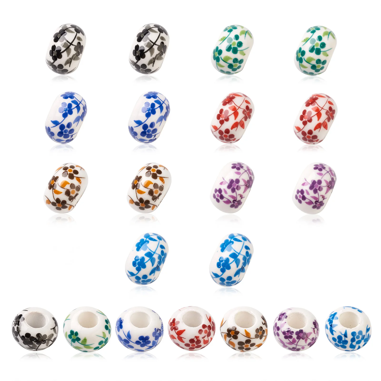 64~80Pcs 14mm European Porcelain Beads Colorful Flower Pattern Large Hole Spacers DIY Bracelet Chain Jewelry Making Accessories
64~80Pcs 14mm European Porcelain Beads Colorful Flower Pattern Large Hole Spacers DIY Bracelet Chain Jewelry Making Accessories