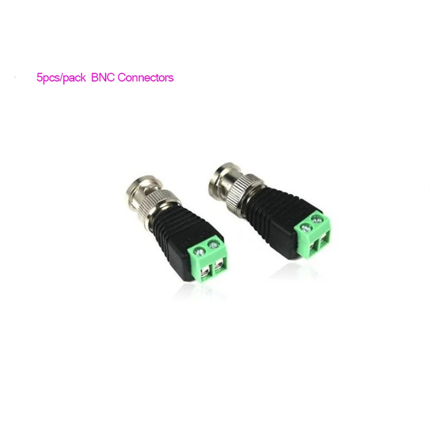 5Pcs/Pack BNC Welding-Free Male Connectors For AHD Camera/CVI Camera/TVI Camera/CCTV Camera Monitor Coaxial /Cat5/Cat6 Cables |