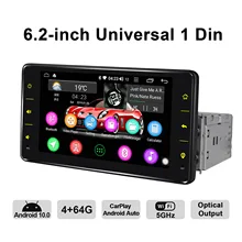 6.2 Inch Universal Single Din Android 10.0 System 4G RAM+64GB ROM Bluetooth 5.1 GPS Naviagtion Car Radio Touch Screen Fast Boot
6.2 Inch Universal Single Din Android 10.0 System 4G RAM+64GB ROM Bluetooth 5.1 GPS Naviagtion Car Radio Touch Screen Fast Boot