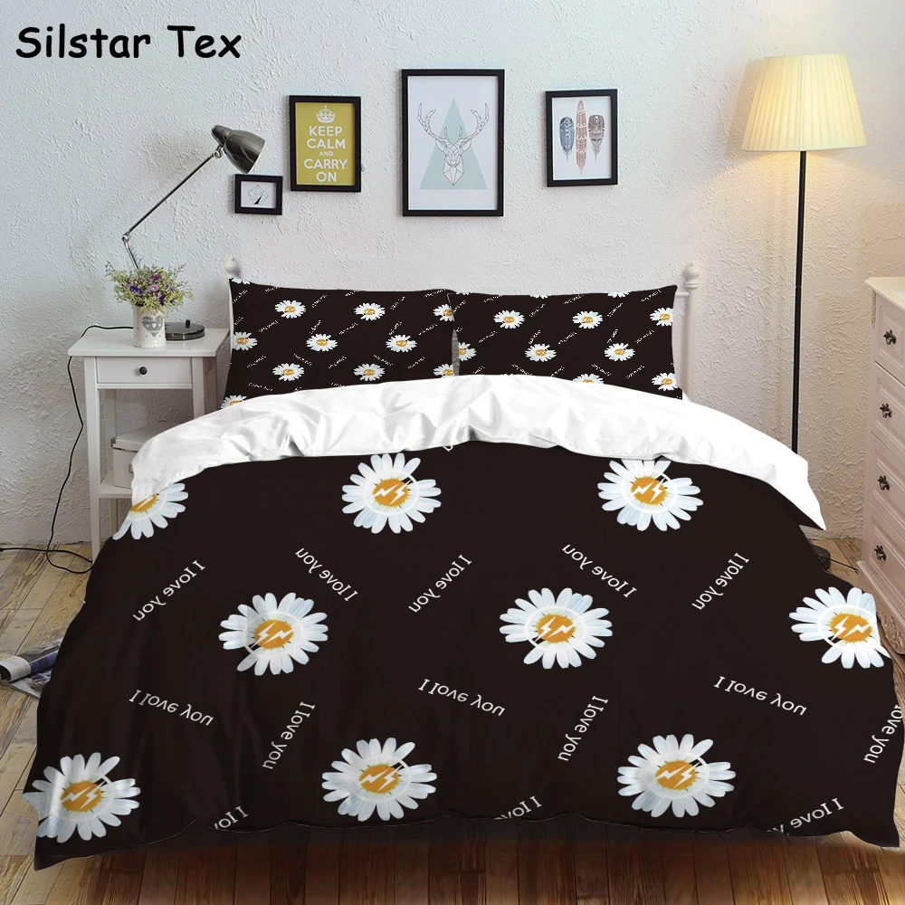 Silstar Tex Floral Pattern Black Bedding Set 3 Piece Designed Luxury Bed Sets Beds Suit Bed Linings Pillowcase Duvet Cover 
Silstar Tex Floral Pattern Black Bedding Set 3 Piece Designed Luxury Bed Sets Beds Suit Bed Linings Pillowcase Duvet Cover