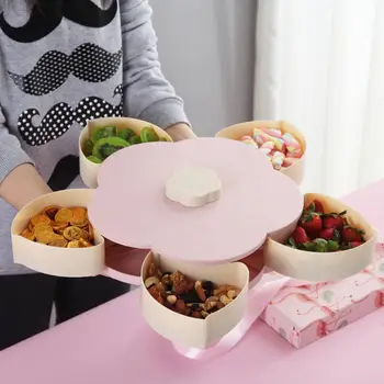 Behogar Snack Box Flower Petals Rotating Multi Sectional Snack Serving Tray Bowl Box for Seeds Nuts Dry Fruits Candy Chocolate
Behogar Snack Box Flower Petals Rotating Multi Sectional Snack Serving Tray Bowl Box for Seeds Nuts Dry Fruits Candy Chocolate
