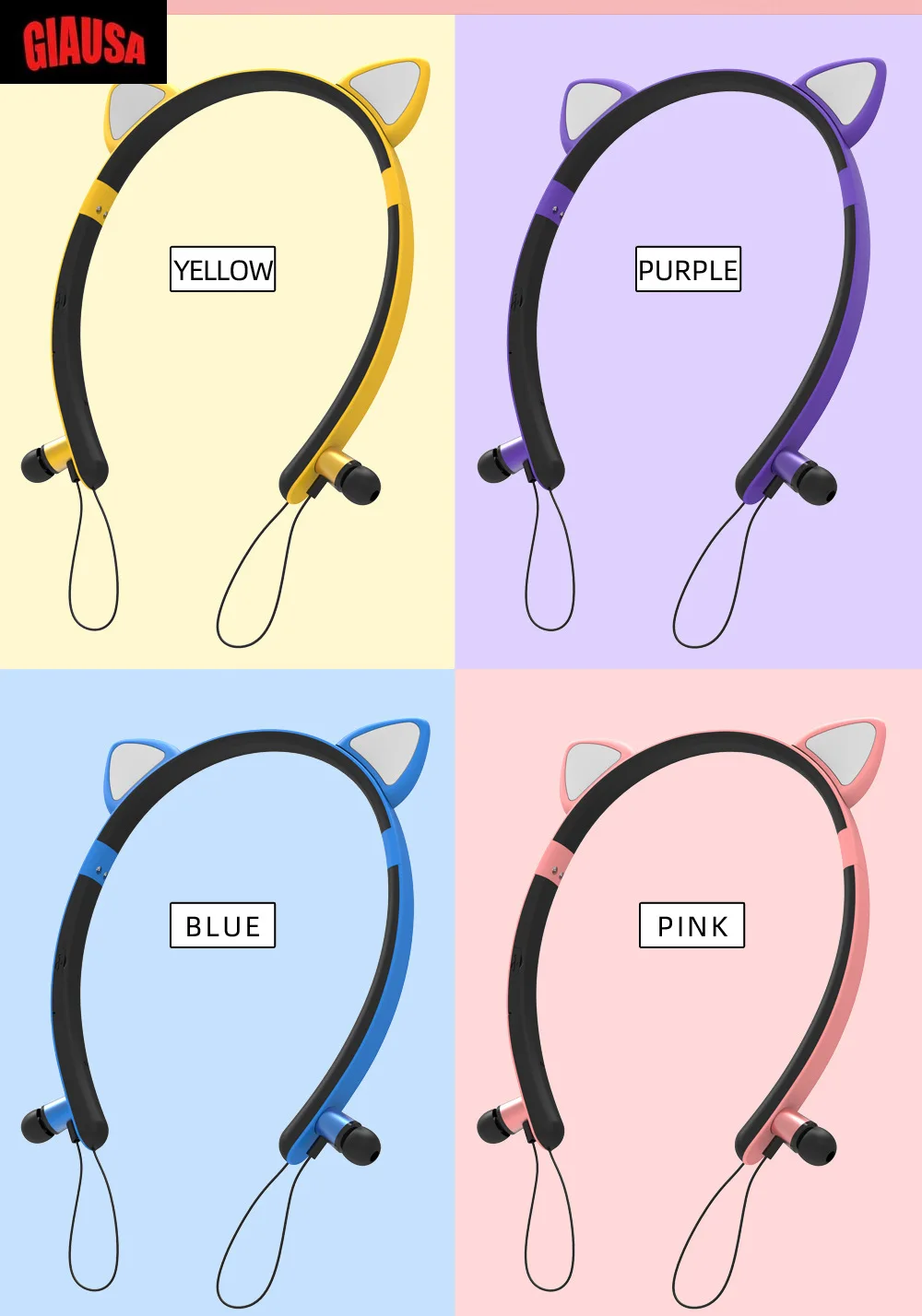 Hair Band Glowing Wireless Cat Ears Cartoon Cute Magnetic Head-mounted Bluetooth Headset High Battery Life Beautiful Girl
Hair Band Glowing Wireless Cat Ears Cartoon Cute Magnetic Head-mounted Bluetooth Headset High Battery Life Beautiful Girl