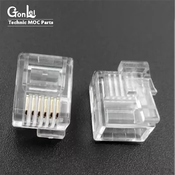 10-100Pcs RJ12 Six-core Clear Crystal head 6P6C right Buckle Position Fit for NXT EV3 Technic MOC Blocks Parts DIY Toys Gifts 
10-100Pcs RJ12 Six-core Clear Crystal head 6P6C right Buckle Position Fit for NXT EV3 Technic MOC Blocks Parts DIY Toys Gifts