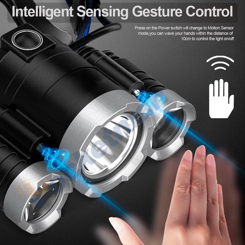 Super Powerful Sensor Headlamp Rechargeable Body Motion Sensor Headlight Waterproof LED Head Light USB Head Front Torch 18650
Super Powerful Sensor Headlamp Rechargeable Body Motion Sensor Headlight Waterproof LED Head Light USB Head Front Torch 18650