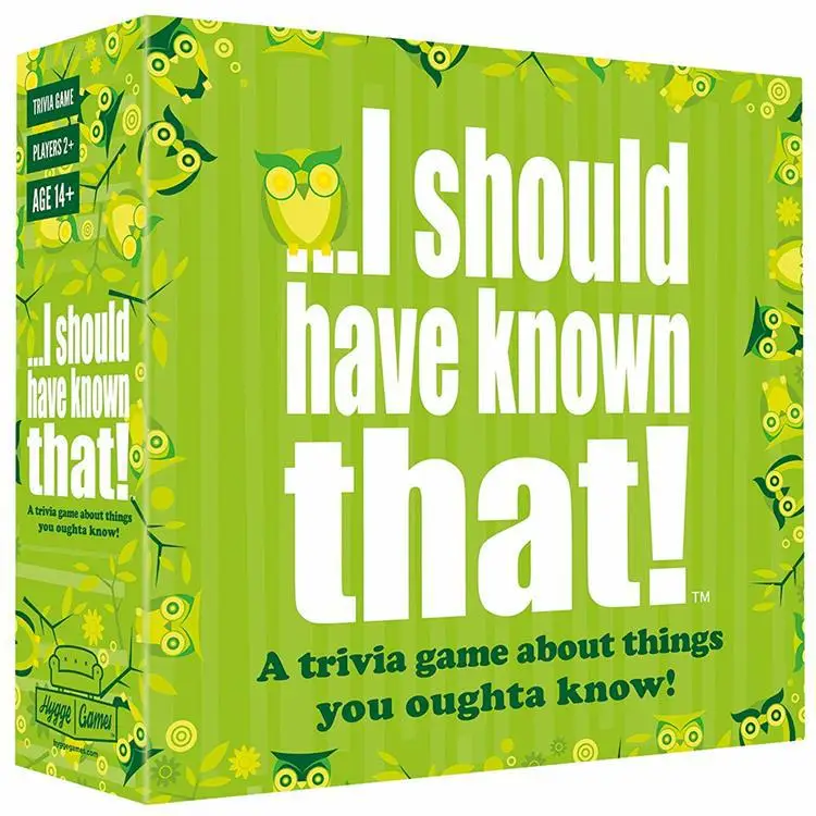 amazon new style i should have known that! trivia game card