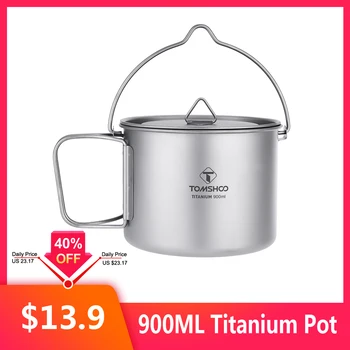 TOMSHOO 900ML Titanium Pot Portable Titanium Water Mug Cup with Lid and Foldable Handle for Outdoor Camping Cooking Picnic
TOMSHOO 900ML Titanium Pot Portable Titanium Water Mug Cup with Lid and Foldable Handle for Outdoor Camping Cooking Picnic