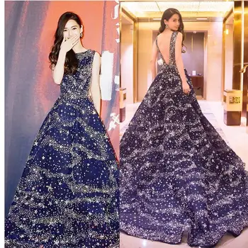 Blue Diamond Backless Trailing Evening Dress Fantasy Starry Banquet Dress Robe De Soiree vestido de festa 2020 New
Blue Diamond Backless Trailing Evening Dress Fantasy Starry Banquet Dress Robe De Soiree vestido de festa 2020 New