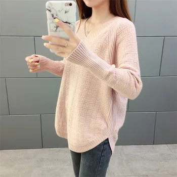 Loose Western Style Joker Jacket V Neck Sweater Backing Shirt Women Winter
Loose Western Style Joker Jacket V Neck Sweater Backing Shirt Women Winter