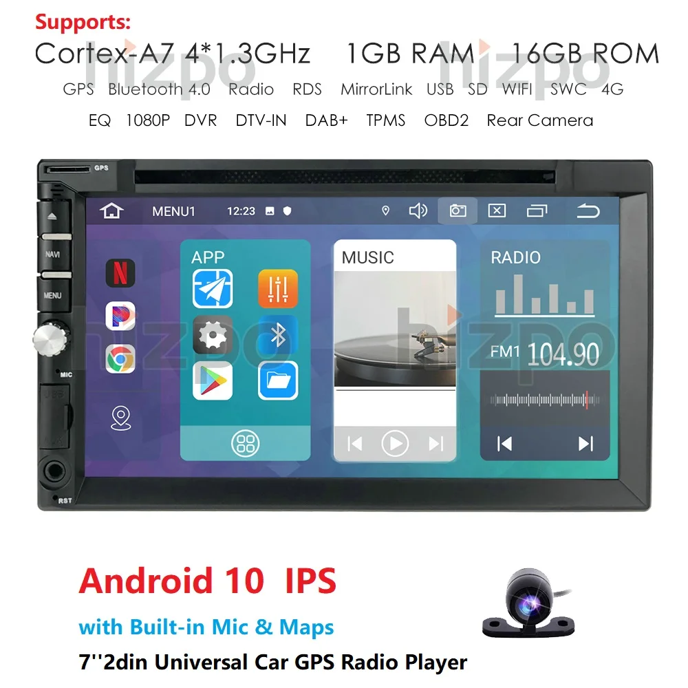 7" Android 10.0 Double DIN DVD Car Radio Stereo GPS Head Unit SAT NAV WiFi DAB+ Car Multimedia MirrorLink Steering Wheel RDS Cam
7" Android 10.0 Double DIN DVD Car Radio Stereo GPS Head Unit SAT NAV WiFi DAB+ Car Multimedia MirrorLink Steering Wheel RDS Cam