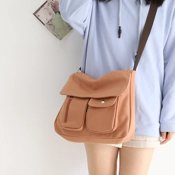 Retro Crossbody Bags for Women Solid Color Canvas Female Shoulder Bag New College Student School Bag for Teenage Girls Bookbag
Retro Crossbody Bags for Women Solid Color Canvas Female Shoulder Bag New College Student School Bag for Teenage Girls Bookbag