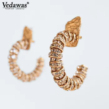 Vedawas 2020 New Hot Curved Earrings Neo-Gothic High Quality Texture Female Rhinestone Stud Earring Party Jewelry Wholesale Gift
Vedawas 2020 New Hot Curved Earrings Neo-Gothic High Quality Texture Female Rhinestone Stud Earring Party Jewelry Wholesale Gift