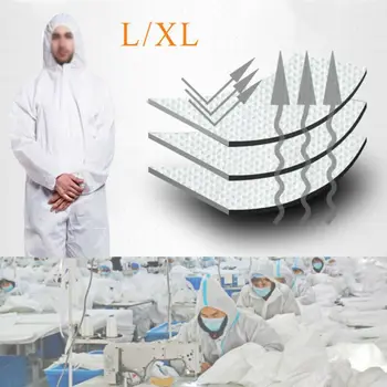 1 set Pollution prevention Breathable Disposable Coveralls Clothing Protective Safety Overalls Suit Full Protection
1 set Pollution prevention Breathable Disposable Coveralls Clothing Protective Safety Overalls Suit Full Protection