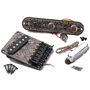 6 Strings Saddle Bridge Plate, Switch Control Plate, Neck Pickup Set for Electric Guitars Parts
6 Strings Saddle Bridge Plate, Switch Control Plate, Neck Pickup Set for Electric Guitars Parts