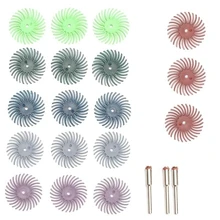 21Pcs Radial Bristle Disc Abrasive Brush Kit (1/8 Inch Shank ) For Rotary Tool Mixed Grit 80 120 220 400 600 1000
21Pcs Radial Bristle Disc Abrasive Brush Kit (1/8 Inch Shank ) For Rotary Tool Mixed Grit 80 120 220 400 600 1000