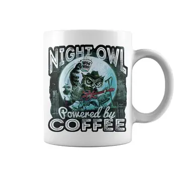 Night Owl Powered By Coffee 11 Oz Funny Coffee Mug 
Night Owl Powered By Coffee 11 Oz Funny Coffee Mug