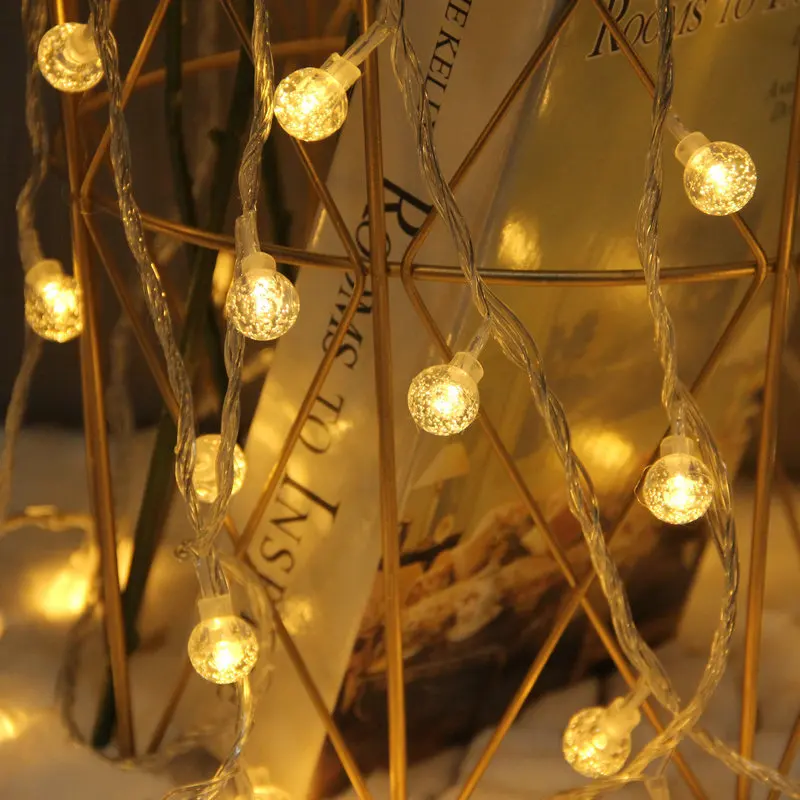 LED Sphere Lighting Chain Crystal Ball Lamp Outdoor Waterproof Holiday Bubble Ball Lighting Chain Stars Wedding Decoration Strin
LED Sphere Lighting Chain Crystal Ball Lamp Outdoor Waterproof Holiday Bubble Ball Lighting Chain Stars Wedding Decoration Strin