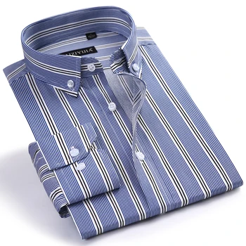 Men's Wear Formal Long Sleeve Striped Office Shirts Comfortable Standard-fit 100% Pure Cotton Casual Button Collar Dress Shirt
Men's Wear Formal Long Sleeve Striped Office Shirts Comfortable Standard-fit 100% Pure Cotton Casual Button Collar Dress Shirt