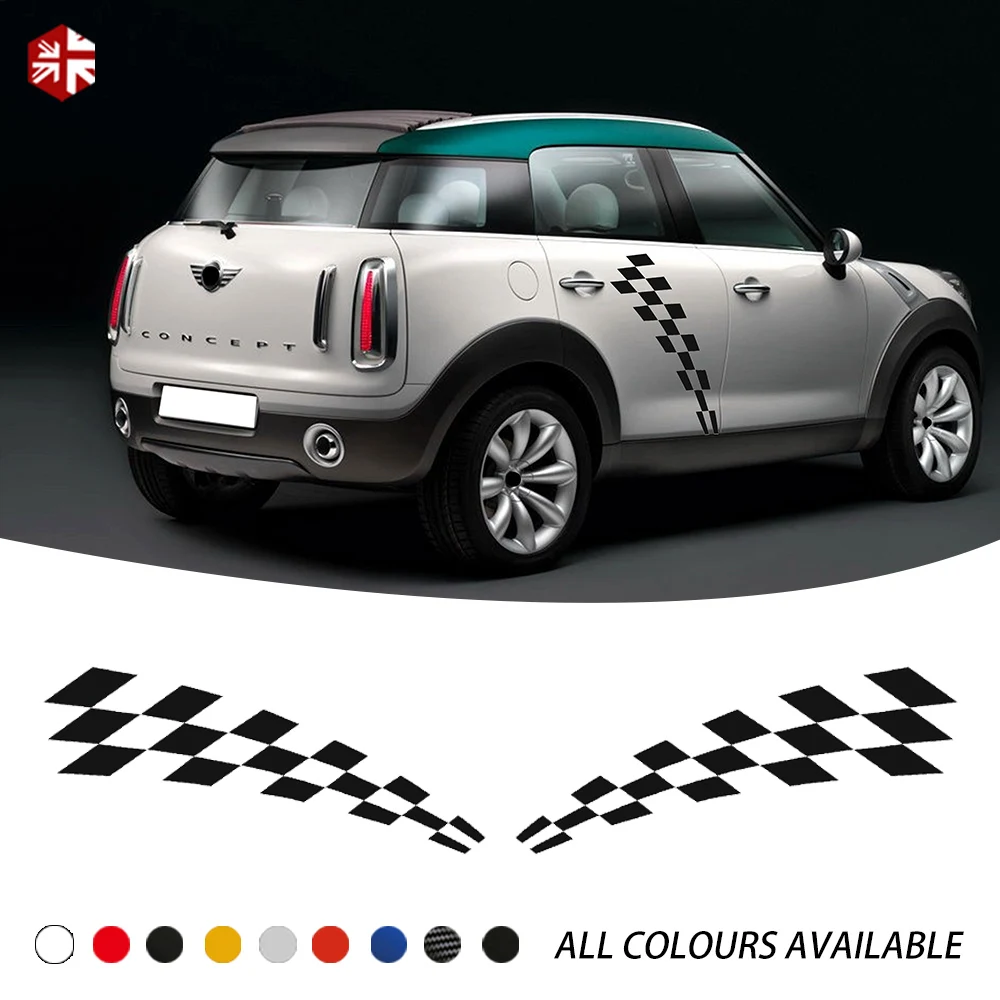 2 Pcs Checkered Flag Styling Door Side Stripes Sticker Body Decal For MINI Cooper S Countryman R60 One JCW ALL4 Accessories
2 Pcs Checkered Flag Styling Door Side Stripes Sticker Body Decal For MINI Cooper S Countryman R60 One JCW ALL4 Accessories