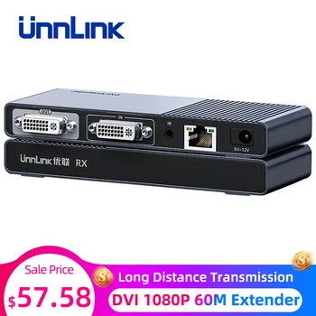 Unnlink DVI Network Extender IR Transmission Extension 1080P 60M LAN RJ45 Cat6 Ethernet Extension DVI Output IR Signal Transmiss
Unnlink DVI Network Extender IR Transmission Extension 1080P 60M LAN RJ45 Cat6 Ethernet Extension DVI Output IR Signal Transmiss