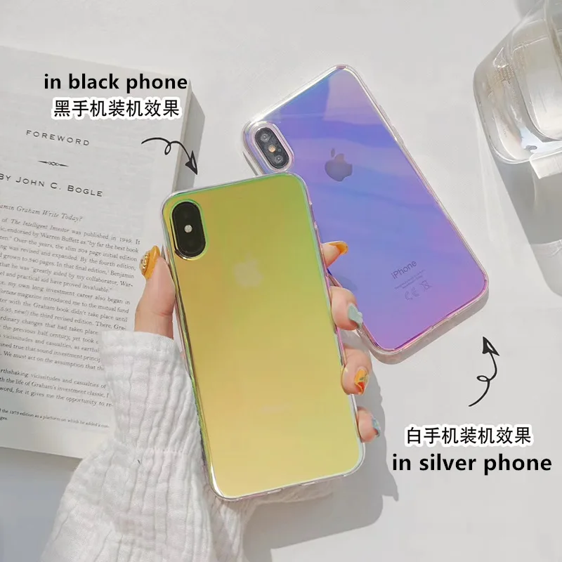 Glossy Gradient Colorful Transparent Mirror Hard Thin Phone Case for iPhone 8 7 6 6s Plus 10 11 Pro X XS Max XR Back Cover Shell
Glossy Gradient Colorful Transparent Mirror Hard Thin Phone Case for iPhone 8 7 6 6s Plus 10 11 Pro X XS Max XR Back Cover Shell