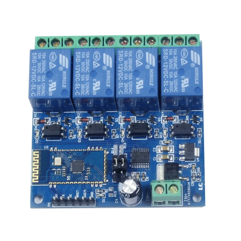12V 4CH Remote Control Switch Bluetooth Relay Module for Android Mobile Motor LED Light DIY Electronic Kit
12V 4CH Remote Control Switch Bluetooth Relay Module for Android Mobile Motor LED Light DIY Electronic Kit