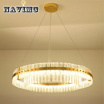 LED Round Chandelier K9 Crystal Lighting Modern Luxury Lamp Double Glass Suspension Layer Dining Room Gold
LED Round Chandelier K9 Crystal Lighting Modern Luxury Lamp Double Glass Suspension Layer Dining Room Gold