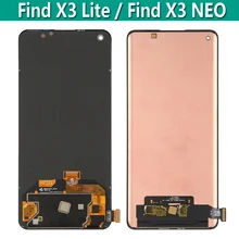 Écran tactile LCD AMOLED Original pour OPPO Find X3 Neo CPH2207, numériseur d'assemblage pour OPPO Find X3 Lite CPH2145=