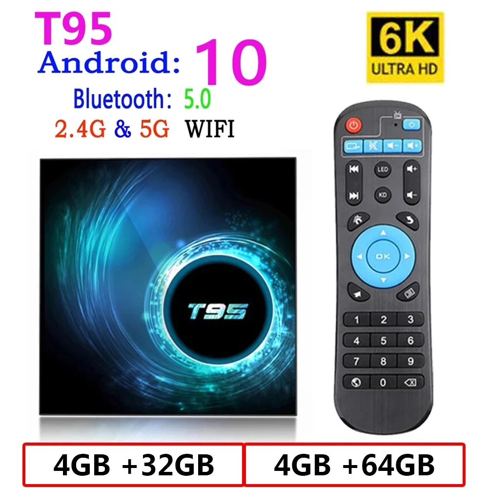 2020 New Android 10.0 Youtube HD TV Box 6K Android TV Box Google Voice Assistant LEMADO Smart TV Box Android 10 T95
2020 New Android 10.0 Youtube HD TV Box 6K Android TV Box Google Voice Assistant LEMADO Smart TV Box Android 10 T95