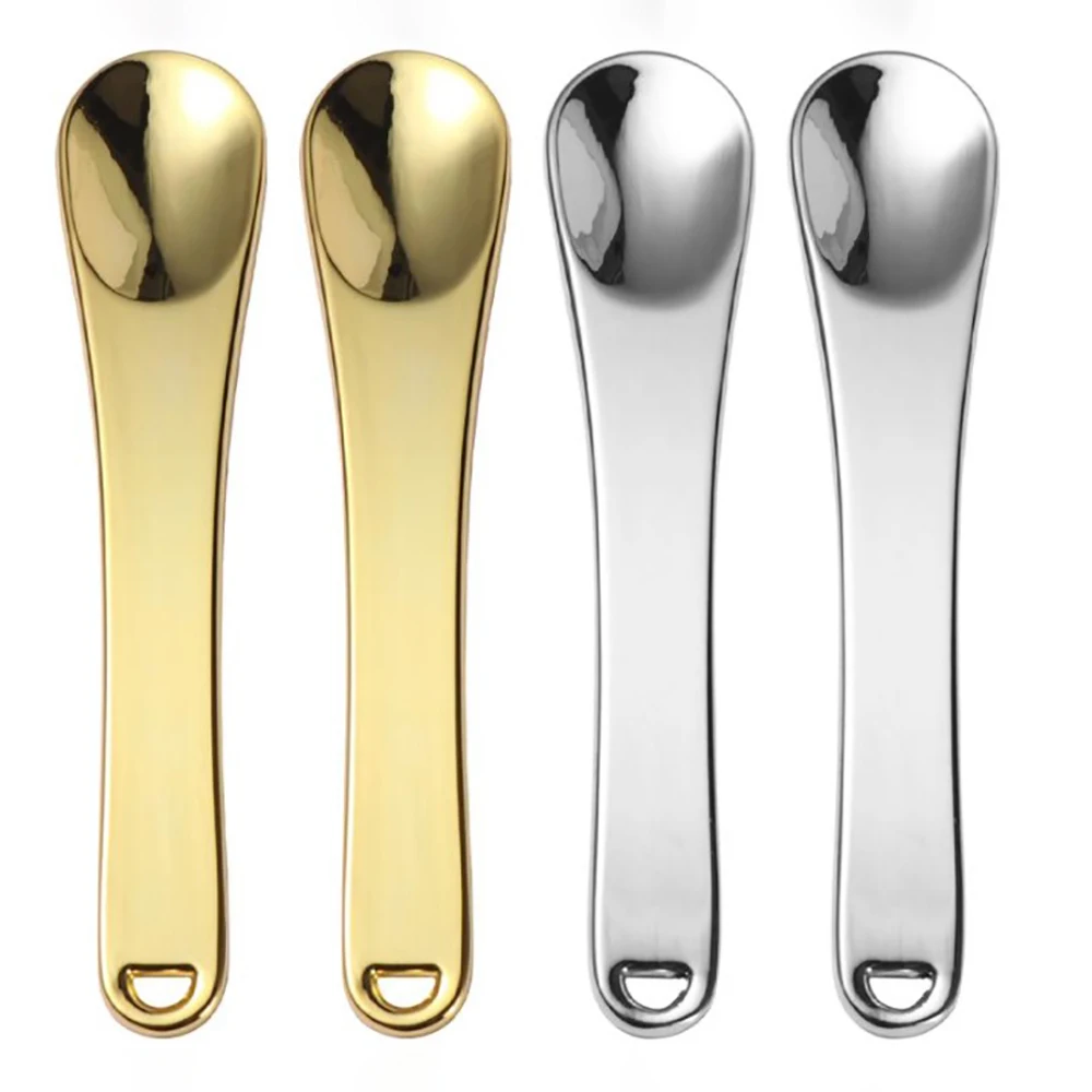 4pcs Metal Zinc Mini Cosmetic Spatula Curved Scoop Gold Silver Makeup Mask Cream Spoon Eye Cream Stick Face Body Makeup Tools
4pcs Metal Zinc Mini Cosmetic Spatula Curved Scoop Gold Silver Makeup Mask Cream Spoon Eye Cream Stick Face Body Makeup Tools
