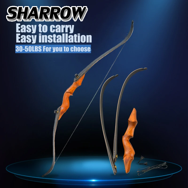 60inch Recurve Bow 30-50lbs High Density Technology Wood Long Bow Sports Game Training Profession Archery Hunting Accessories
60inch Recurve Bow 30-50lbs High Density Technology Wood Long Bow Sports Game Training Profession Archery Hunting Accessories