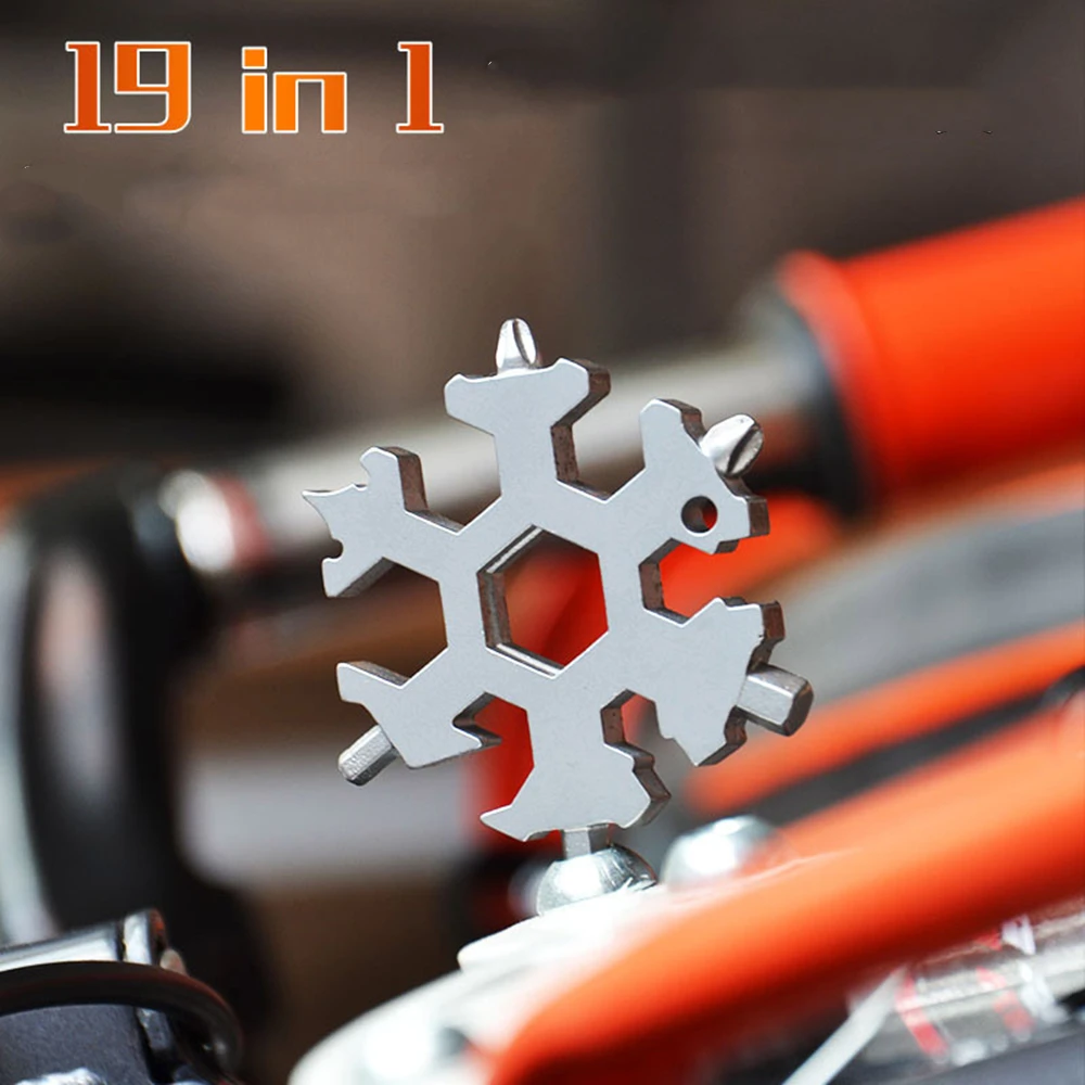 EDC Tool 18-in-1 multi-tool card combination Compact and portable outdoor products Snowflake EDC tool card
EDC Tool 18-in-1 multi-tool card combination Compact and portable outdoor products Snowflake EDC tool card