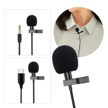 USB Type C 3.5mm Mini Lavalier Microphone Omnidirectional Collar Lapel Clip-on Mic for iPhone An-droid Smart Phones
USB Type C 3.5mm Mini Lavalier Microphone Omnidirectional Collar Lapel Clip-on Mic for iPhone An-droid Smart Phones