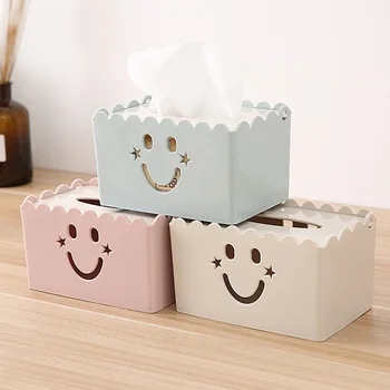 Smiley Tissue Box Household Desktop Plastic Paper Pumping Box Storage Box Coffee Table Pumping Box Living Room Napkin Box 
Smiley Tissue Box Household Desktop Plastic Paper Pumping Box Storage Box Coffee Table Pumping Box Living Room Napkin Box