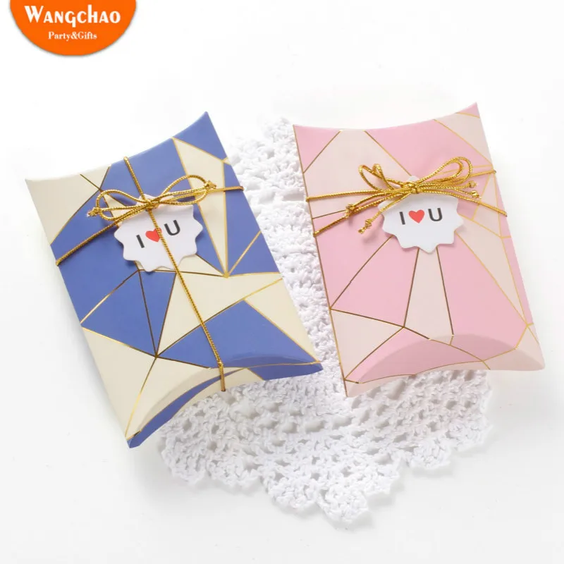 10pcs/lot Irregular Geometric Pillow Box Bronzing Gift Box Wedding & Engagement Candy Boxes Baby Shower Party Favor Box Supplies
10pcs/lot Irregular Geometric Pillow Box Bronzing Gift Box Wedding & Engagement Candy Boxes Baby Shower Party Favor Box Supplies